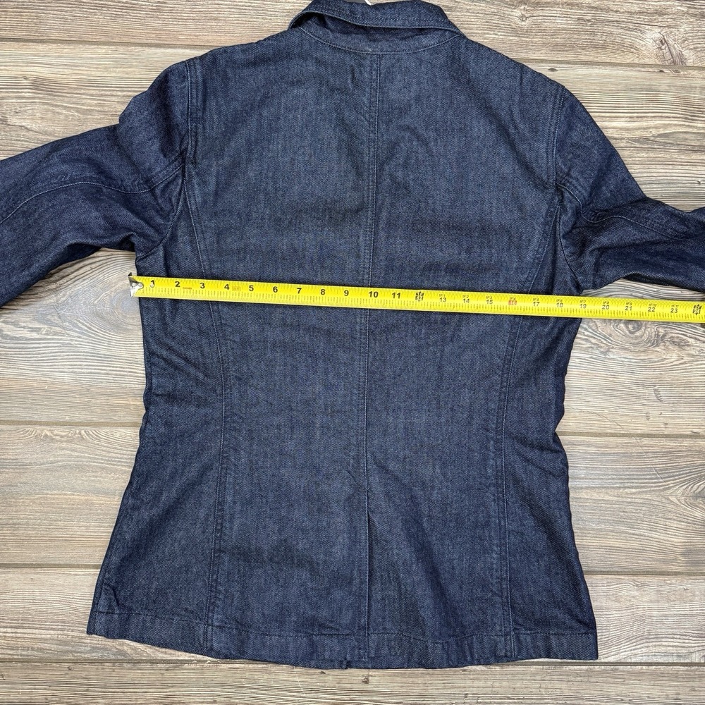 Ralph Lauren Women's Denim Blazer Crest Embossed Metal Buttons Blue‎ Size 6 NEW - Picture 6 of 9